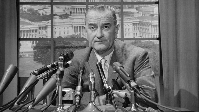 Lyndon Johnson speaking 