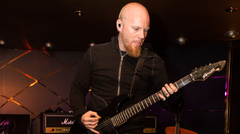 Ben Moody playing guitar