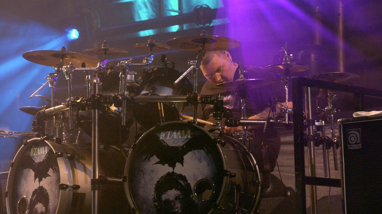 Rocky Gray playing drums