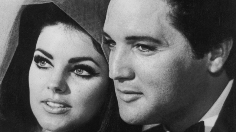 Elvis and Priscilla after their wedding