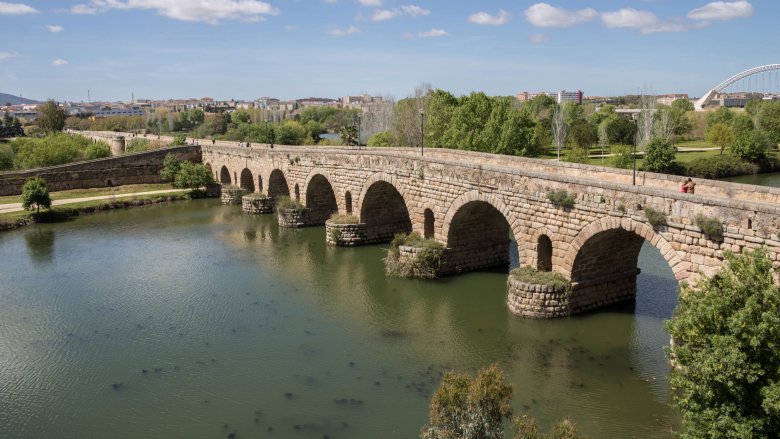 guadiana river bridge in spain