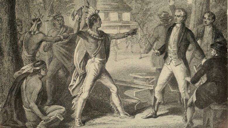 William Henry Harrison and Tecumseh in 1901 illustration