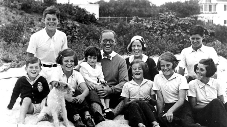 The Kennedy Family at Hyannis Port smiling 