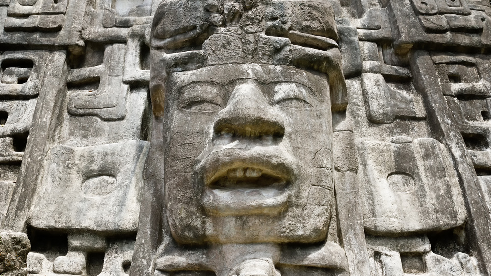 Mayan mask temple