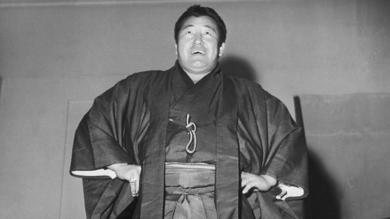 Rikidōzan in sumo robe