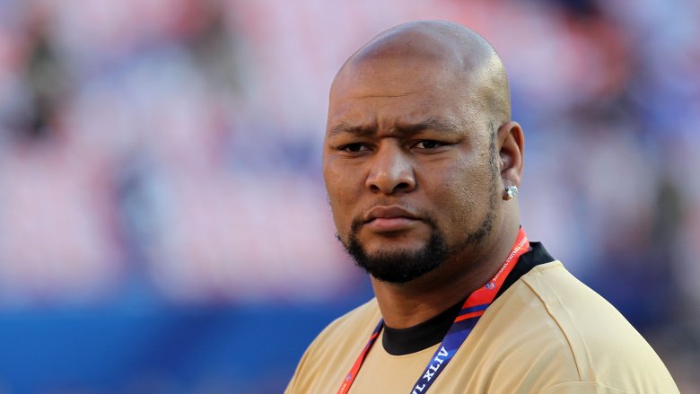 Deuce McAllister looking serious 