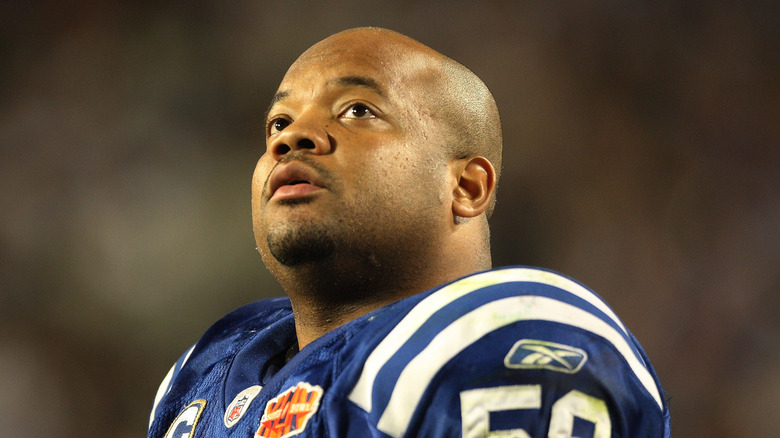 Gary Brackett looking up