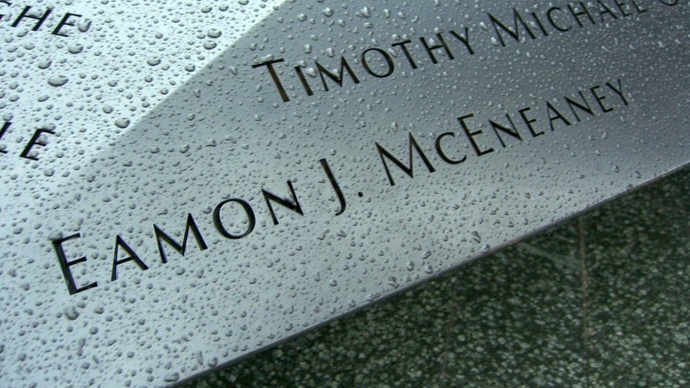 Eamon McEneaney name on Ground Zero memorial