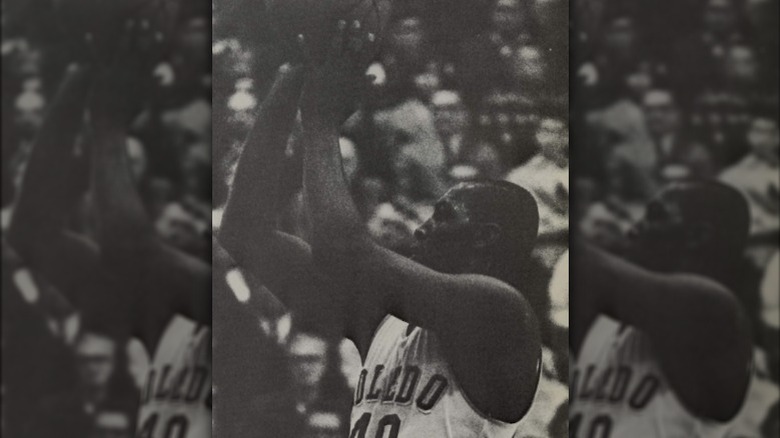 University of Toledo Rockets basketball player John Brisker from the 1967 "Blockhouse" yearbook.