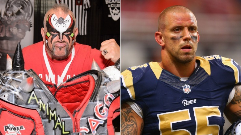 Joe Laurinaitis and James Laurinaitis face paint