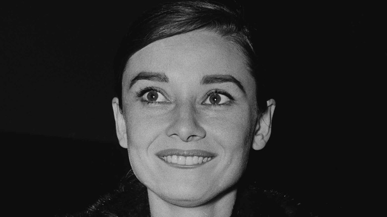 audrey hepburn bites lower lip