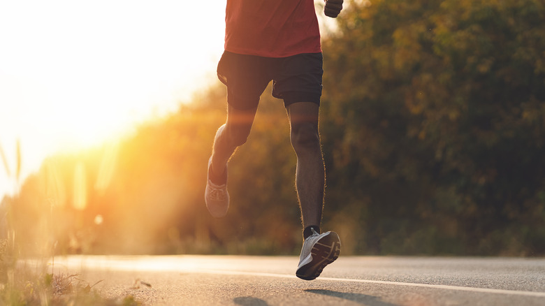 A man jogging