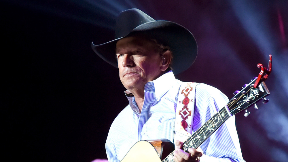 George Strait wearing cowboy hat