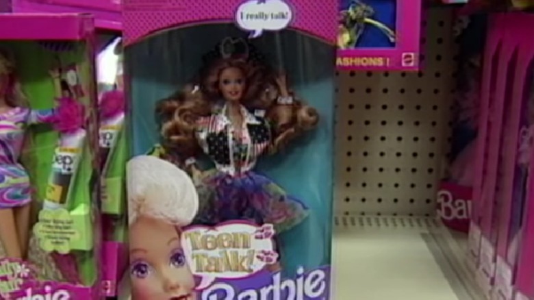 Teen Talk Barbie on shelf