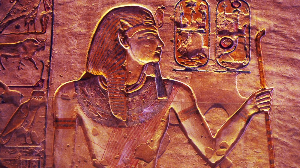 An image of a pharaoh found in the Valley of the Kings