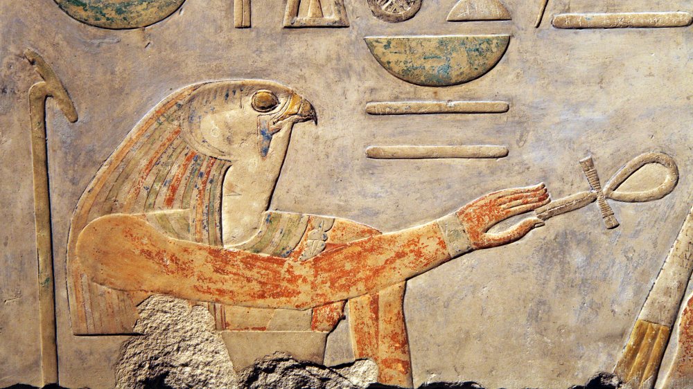 Hieroglyphic art depicting Ra