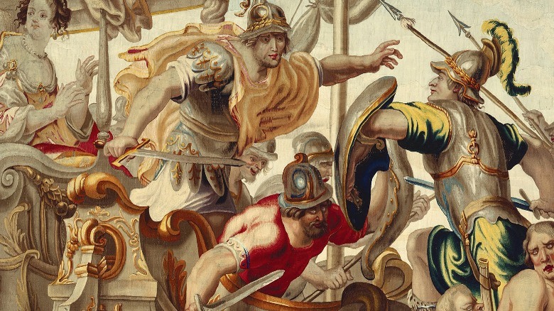 Romans fighting during Battle of Actium