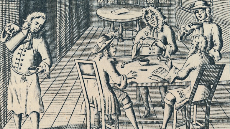 An 18th-century coffee house 