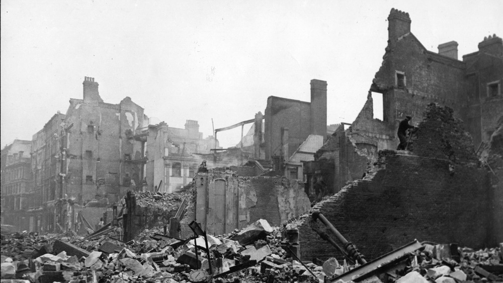 London damaged during World War II