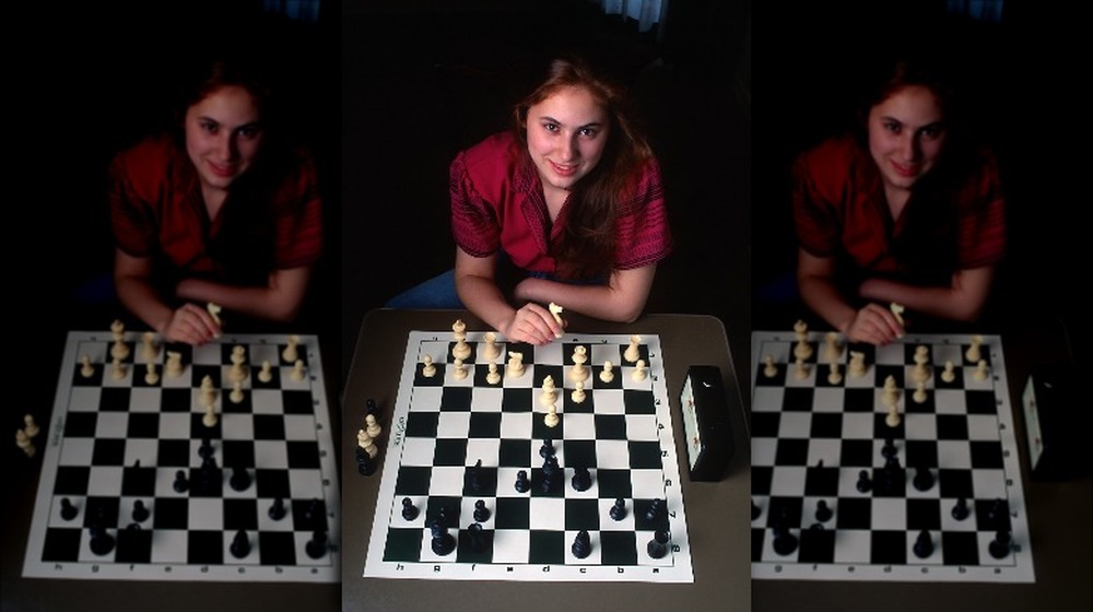 Judit Polgar playing chess