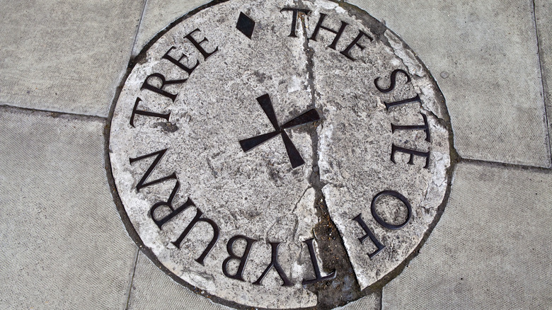 Plaque at Tyburn tree