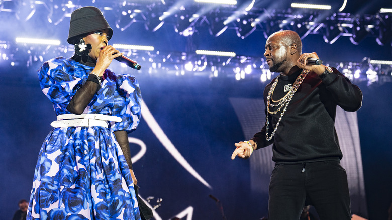 Lauryn Hill and Wyclef Jean on stage