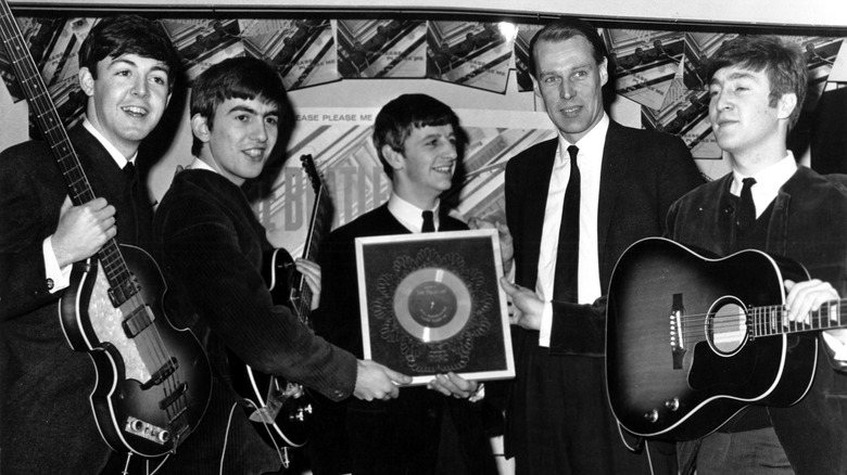 George Martin with the Beatles