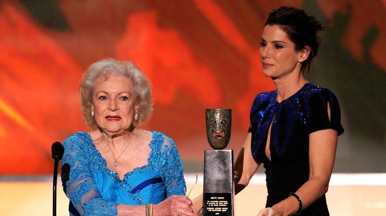 Betty White and Sandra Bullock at the 2010 Screen Actors Guild Awards