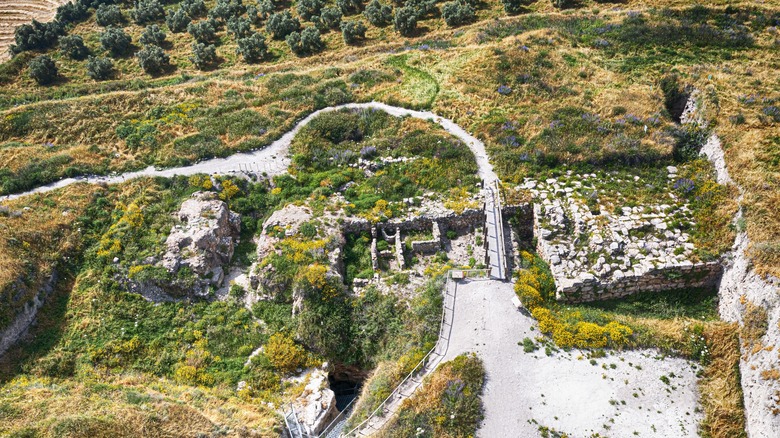 Gezer ruins from above