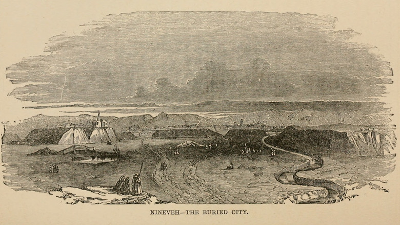 1875 illustration of Nineveh ruins