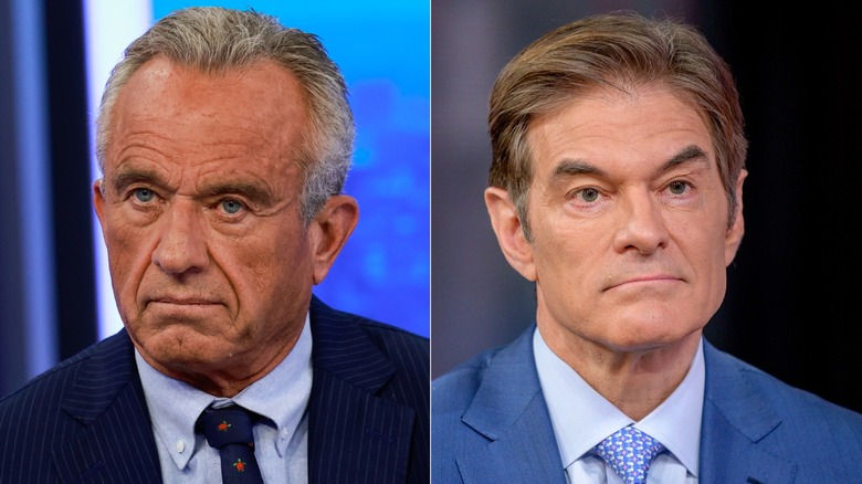 Split image of Robert F. Kennedy Jr and Dr. Mehmet Oz