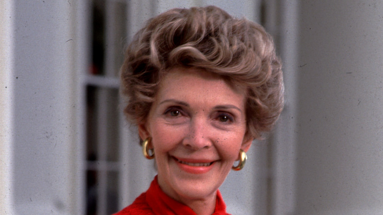 Nancy Reagan smiling