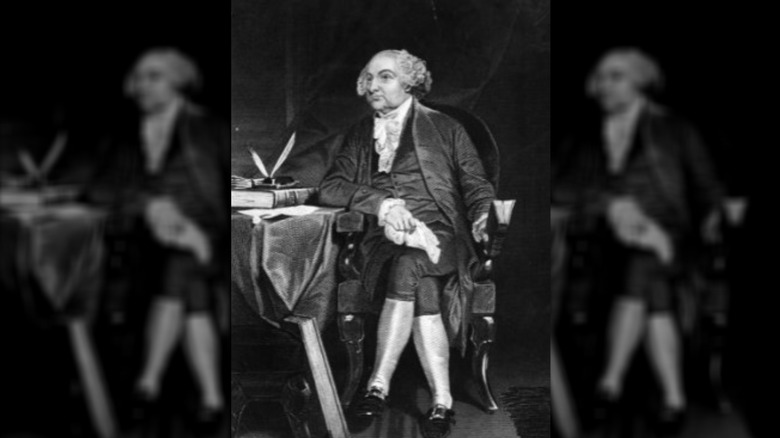 President John Adams sitting 