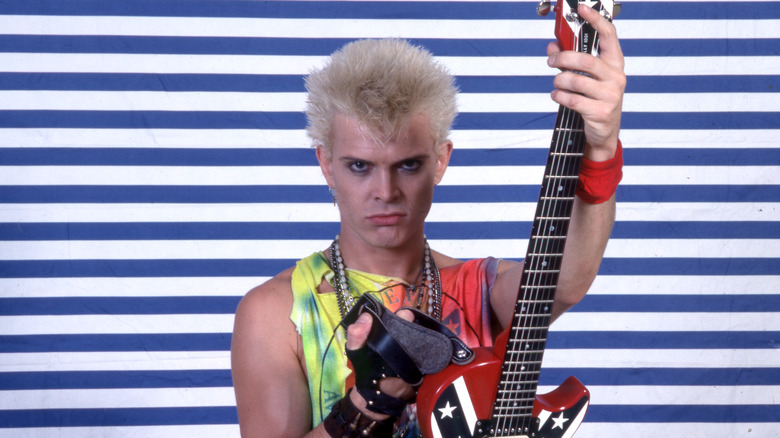 Billy Idol posing with guitar