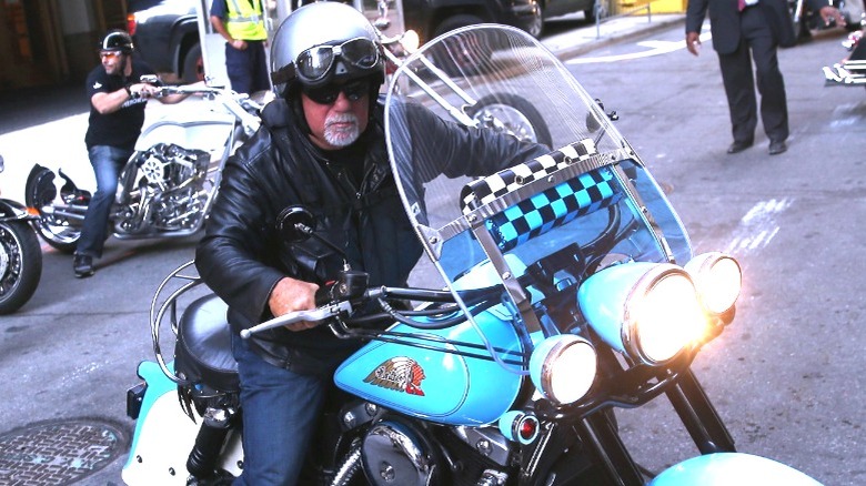 Billy Joel on motorcycle