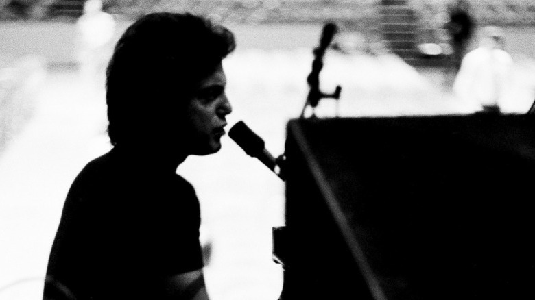 Billy Joel silhouette black and white