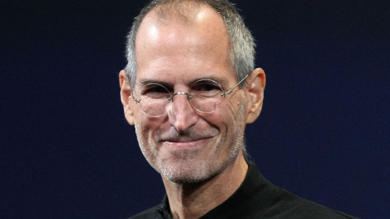 Steve Jobs in his classic black turtleneck 