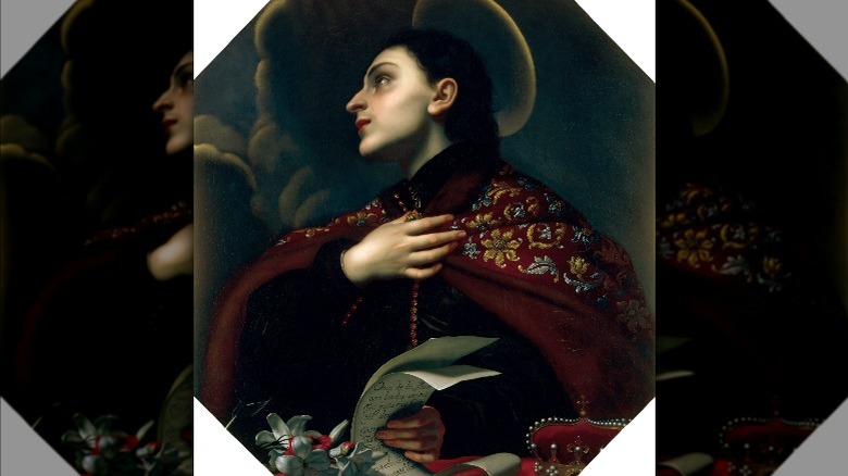 Painting of Saint Casimir halo cloak