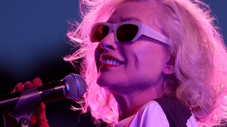 Debbie Harry performing on stage