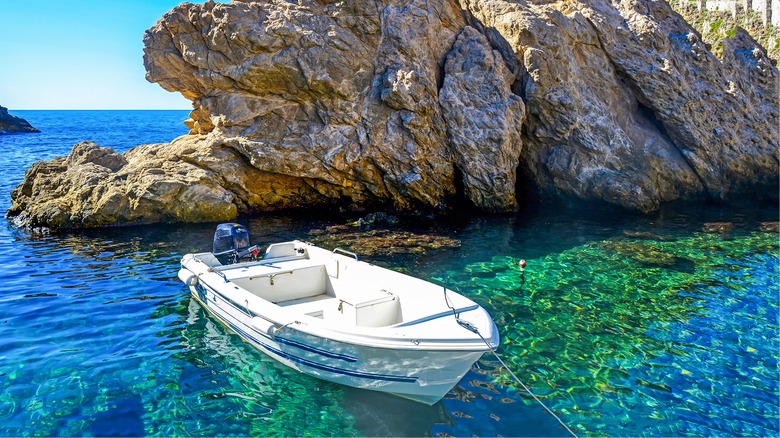 Boat in a cove