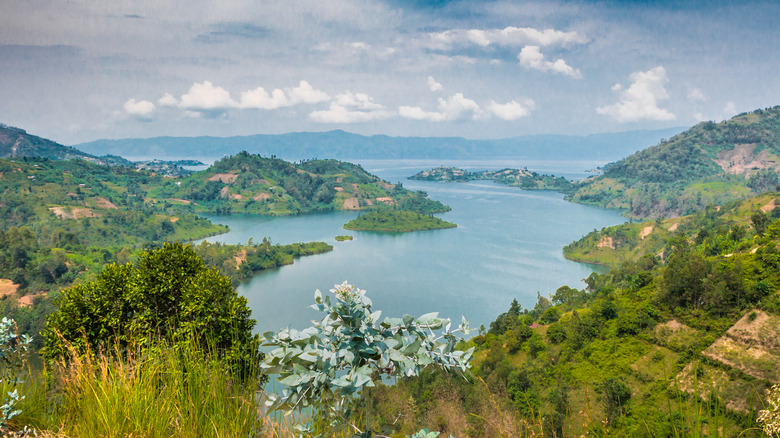 aerial view of Lake Kivu