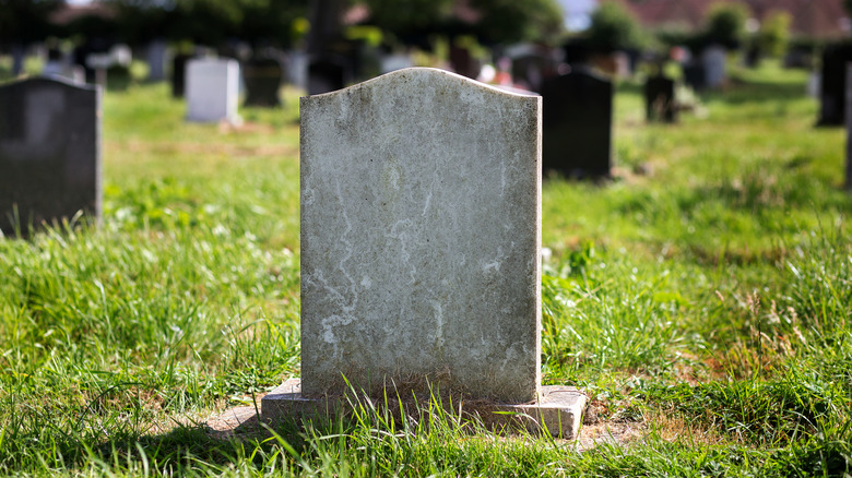 gravestone in cemetery