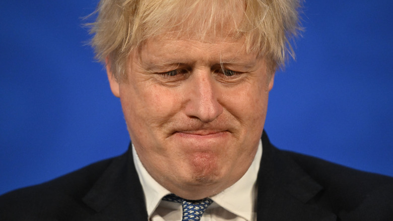 Boris Johnson looking guilty