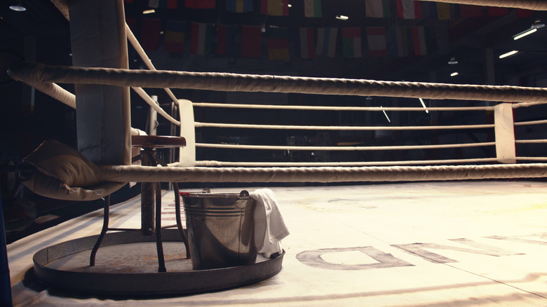 Empty boxing ring