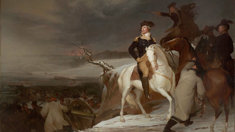 painting of Washington preparing to cross the Delaware River
