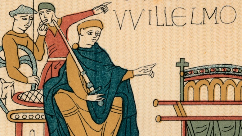 William the Conqueror pointing Bayeux Tapestry