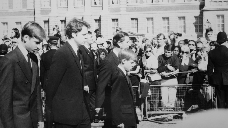 The two Charles at Diana's funeral