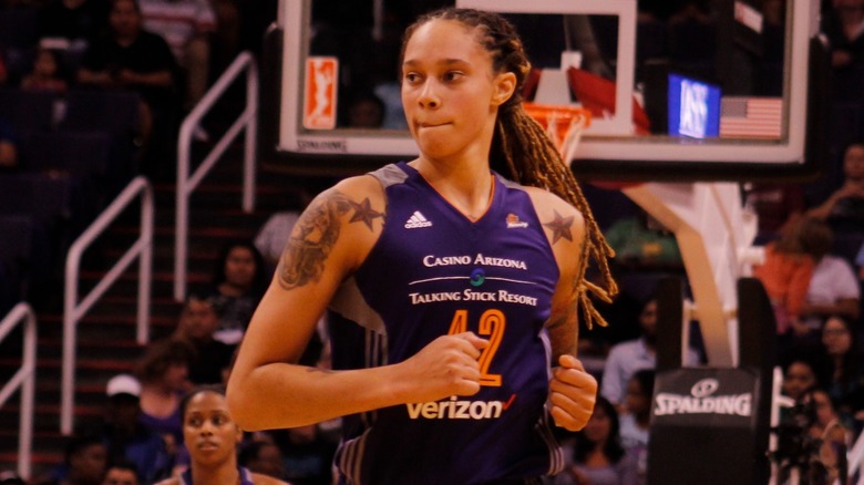 Brittney Griner playing basketball