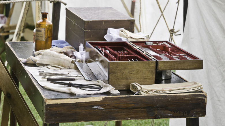 Surgical tools and chloroform prepped