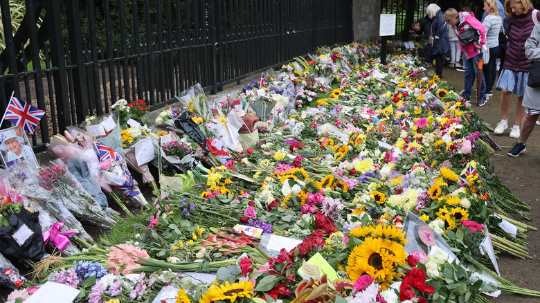 Flowers for the queen at Windsor 